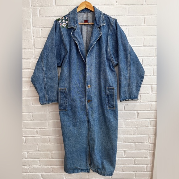 Sunbelt Jackets & Blazers - Vintage 80s Sunbelt Oversized Long Denim Jacket.